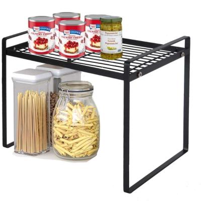Kitchen Countertop Organizer Cupboard Stand Spice Rack Kitchen Counter Shelves Storage Holders & Racks Stackable Wire Metal